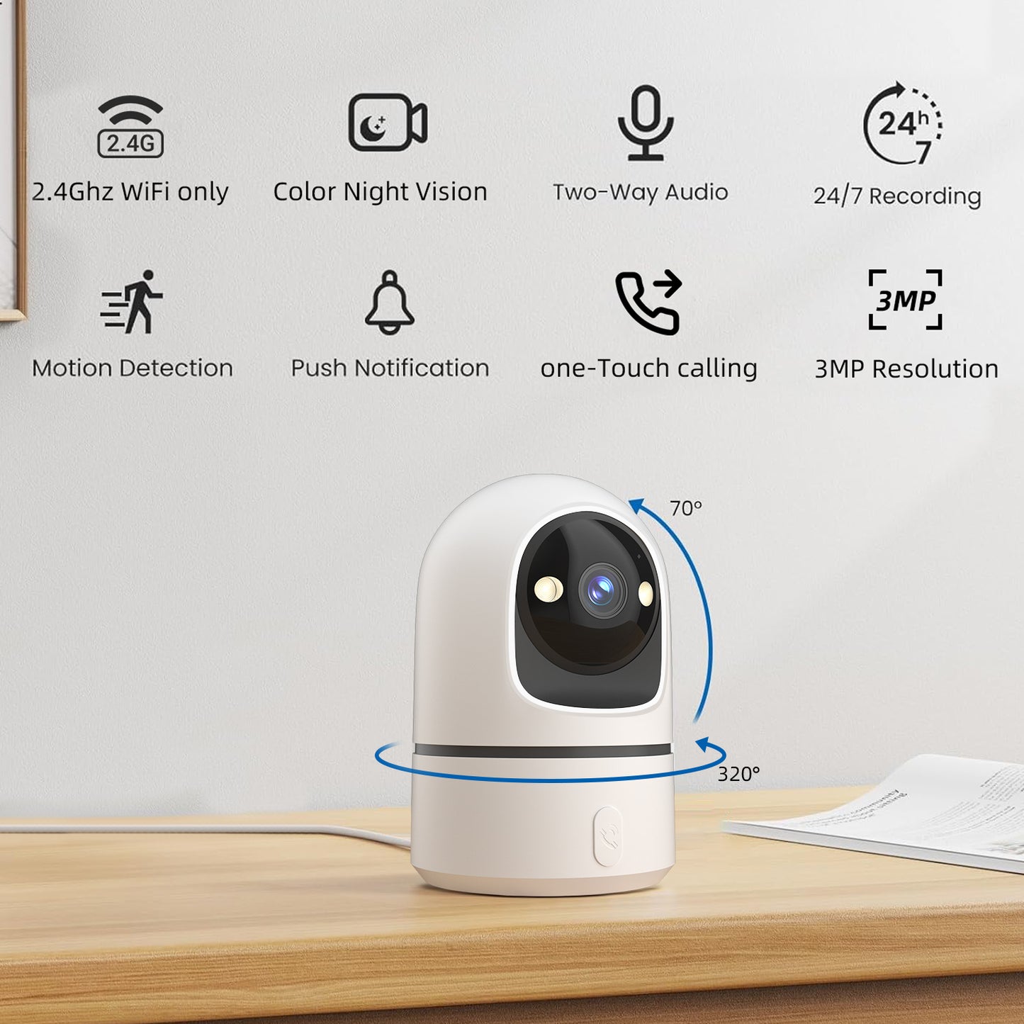 2K Indoor Security Camera M18
