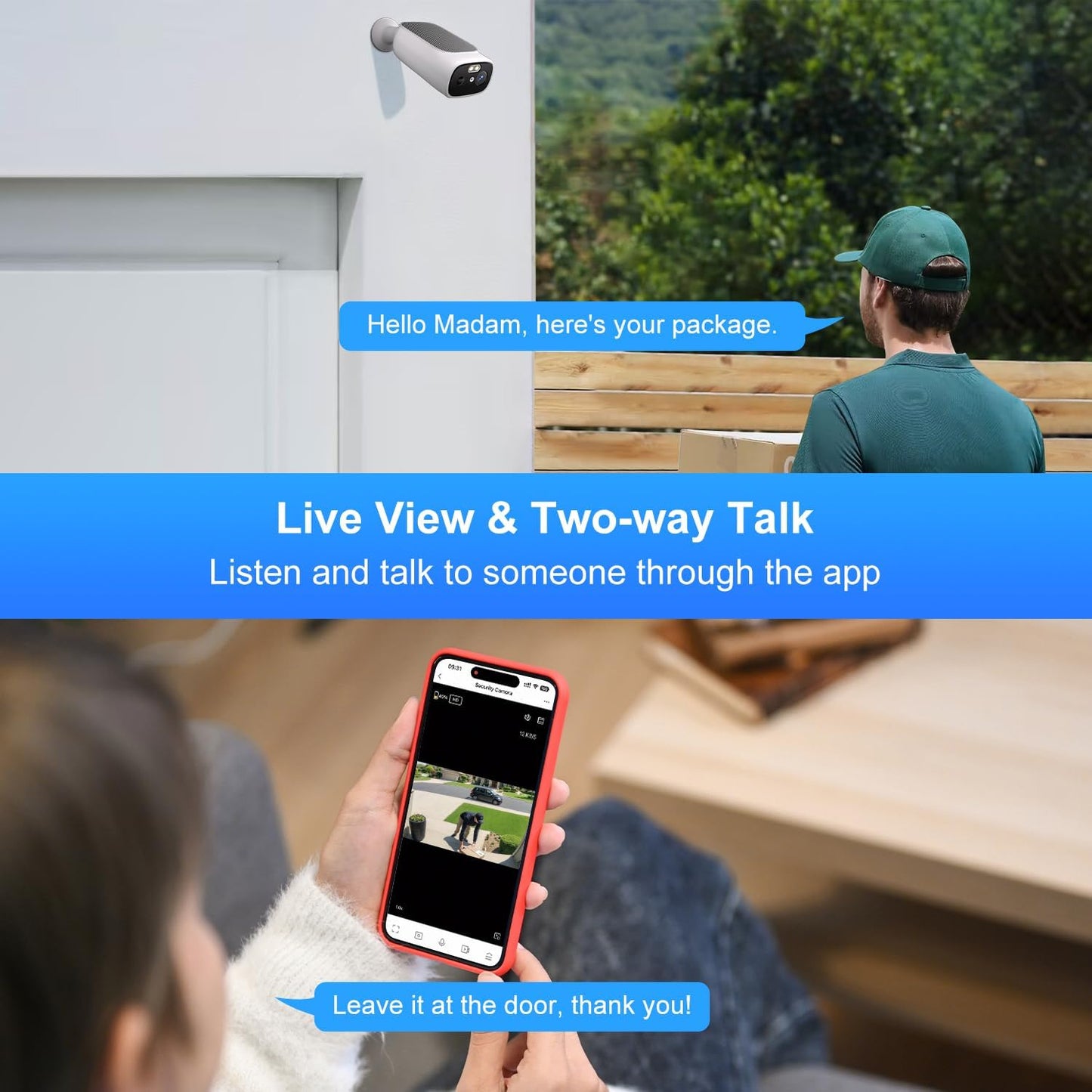 5G Security Camera Outdoor Wireless WiFi, 5G Solar Security Camera