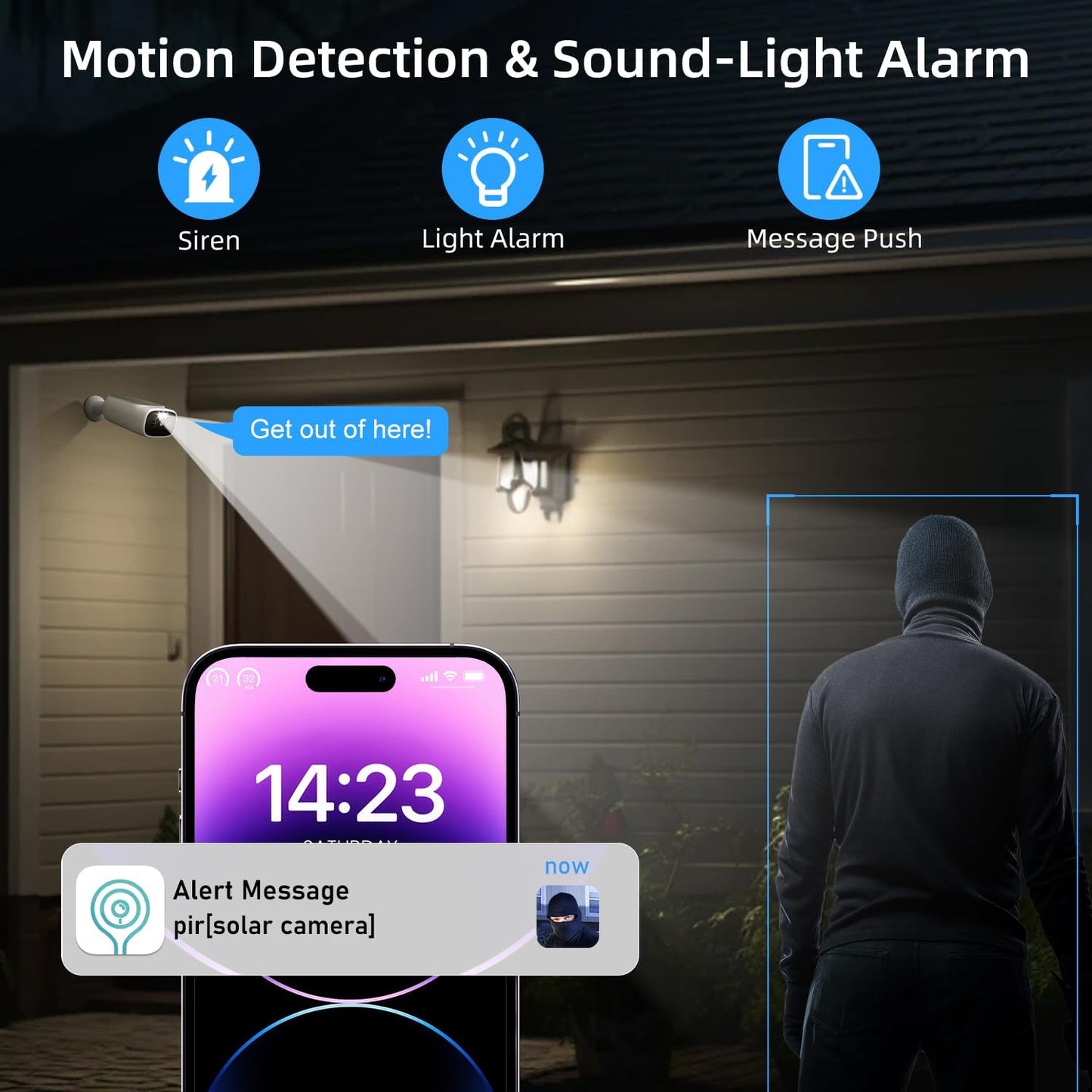5G Security Camera Outdoor Wireless WiFi, 5G Solar Security Camera