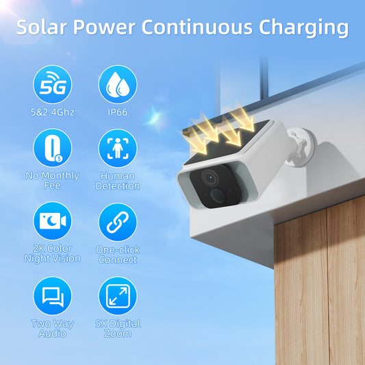 Solar-powered wireless security camera-V3